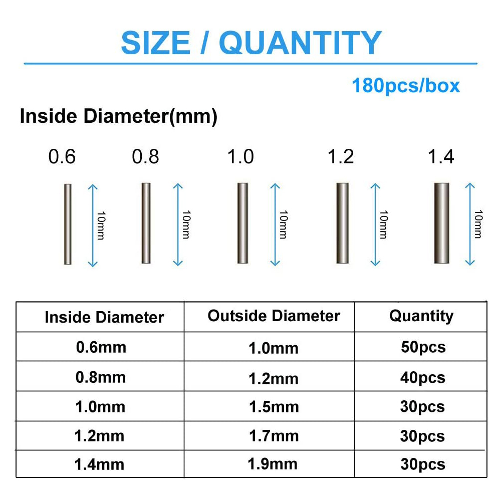 180Pcs/Box 0.6mm-1.4mm Copper  – Fishing Line Box recenzja i cena