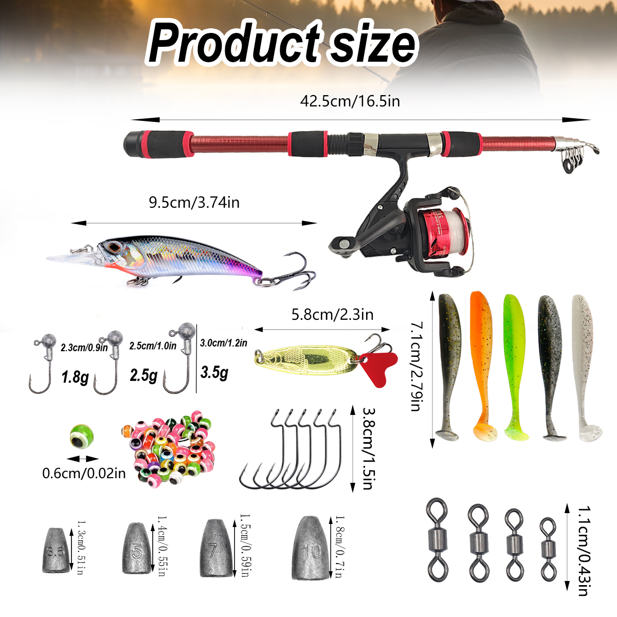 46Pcs Telescopic Fishing Rod R – Saltwater Line recenzja i cena
