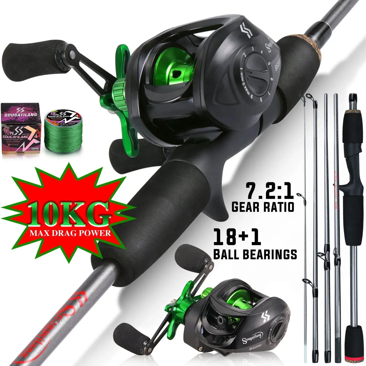Sougayilang Fishing Rod Combo  – Fishing Line Spooler recenzja i cena